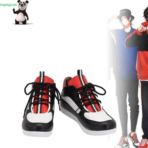 CosplayLove DRB Hypnosis Mic Division Rap Battle Yamada Jiro Black White Cosplay Shoes Cosplay Long Boots Leather Custom Made