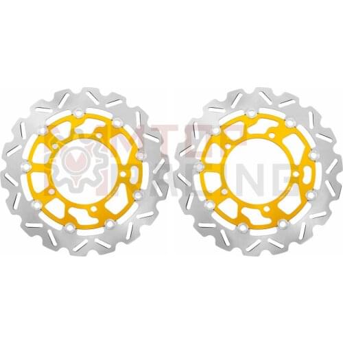 Pair Front Brake Rotor Discs For Suzuki GSR400 2006-2008 GSR600 2006-2010 DL650 V-STROM GSF650 BANDIT 2007-2012 GSX650F 2008-12