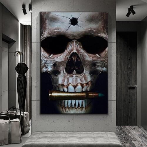 Big Large Size Posters Skull Canvas Picture Modern Decoration for Home Wall Art Paintings for Home Design Frameless Prints