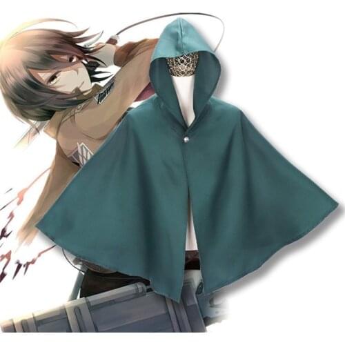 Attack on Titan Green Cloak Shingeki No Kyojin Scouting Legion Aren / Levi Capes Cosplay Costume Hoodie Cloak Coat Halloween