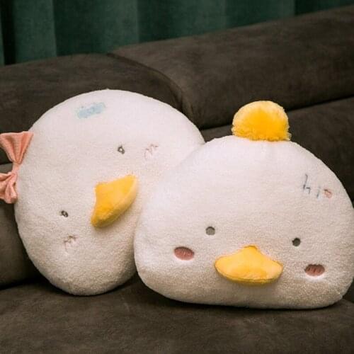 Plush Rice ball duck Pillow high quality Sleeping Cushion Room Cot Decor animal couple Pillow special gift for friends and kids