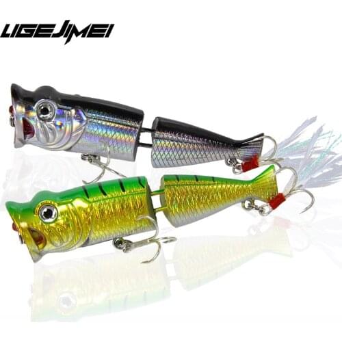Popper Lure 1pcs 11g 80mm Isca Artificial Pike Lure Wobbler Fishing Fishing Hard Bait Poppers Top Water Lure Treble Hook Trout