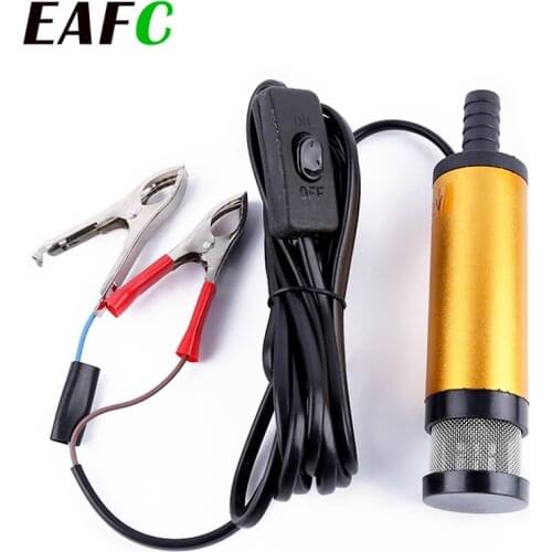 12/24V Portable Mini Electric Submersible Pump 38MM 51MM fit for Diesel Water Oil Transfer Pump Aluminum Alloy Barrel Pump Fuel
