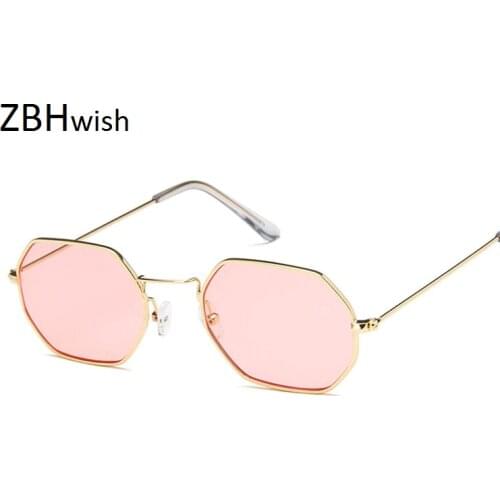 ZBHwish 2019 Square Sunglasses Women Retro Fashion Rose Gold Sun glasses female Brand Transparent glasses ladies