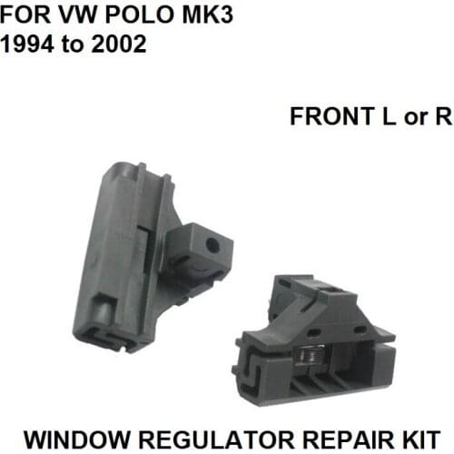 X2 WINDOW REGULATOR REPAIR CLIPS FOR VW POLO MK3 WINDOW REGULATOR REPAIR KIT FRONT-LEFT NEW 1994 to 2002