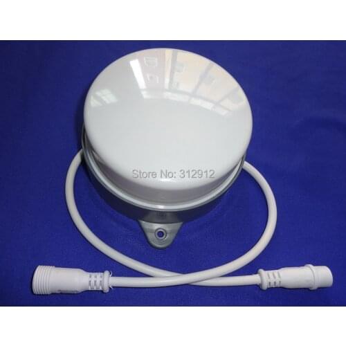 WS2821A LED pixel module,120mm diameter milky cover,DC24V input,24pcs 5050 RGB SMD LED inside