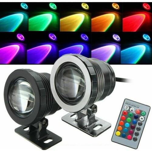 Waterproof RGB LED Flood Light Underwater Fountain Pool Pond Aquarium Spotlight Bulb Lamp Outdoor Garden AC DC 12V 110V 220V
