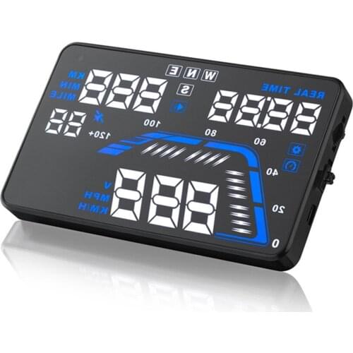 All Car Plug And Play Q7 5.5" Auto Car HUD GPS Head Up Display Speedometers Overspeed Warning Dashboard Windshield Projector