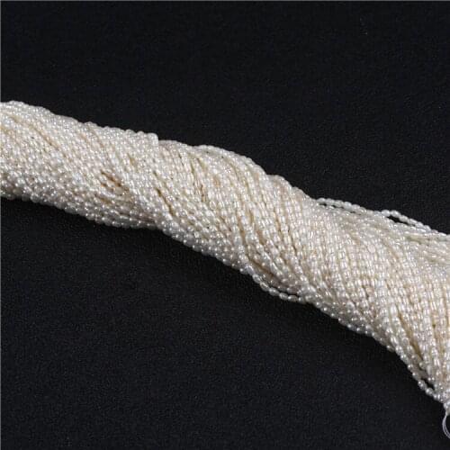 Cheap price 2.5-3mm rice shape real pearl strands for sale