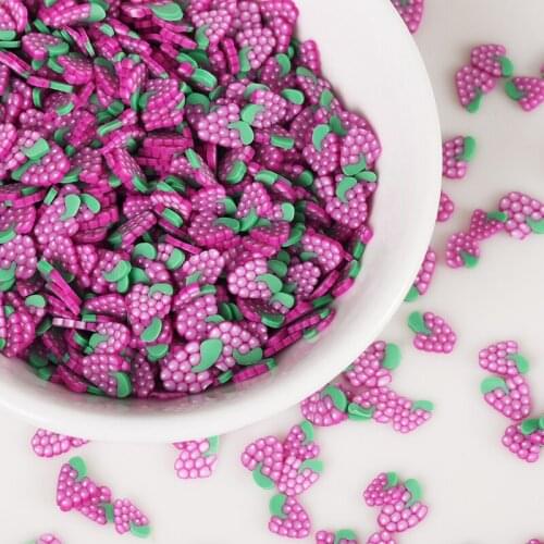 20g/bag Group Fruit Cartoon Slices Polymer Hot Clay Sprinkles Scrapbooking Nail Art Decoration DIY Slime Filling Accessories 5mm