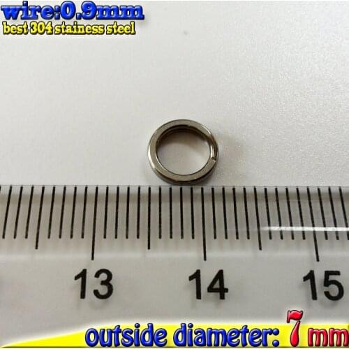 2016 fishing split rings 0.9*OD7mm the high quality 304 stainless steel number:200pcs/lot strong test rings