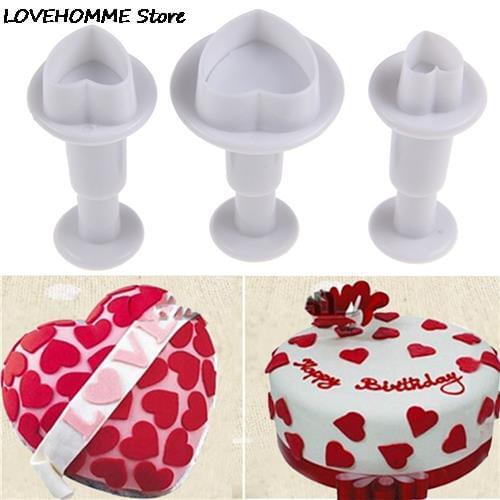 3/4/5pcs Cake Baking Cookie Mold Fondant Cake Tools Love Heart Shape Cake Biscuit Sugarcraft Cookies Plungers Paste Cutter Tools