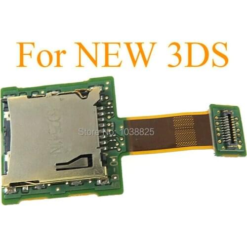 5pcs/lot Original SD Card Reader Slot Holder Socket Replacement Repair Parts For Nintendo NEW 3DS W/ Flex Cable with board