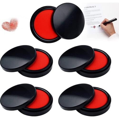 5 Pcs Ink Pads Fingerprint Ink Pad Thumbprint Ink Pad Paw Prints for Office Supplies Identification Security ID Fingerprint Card