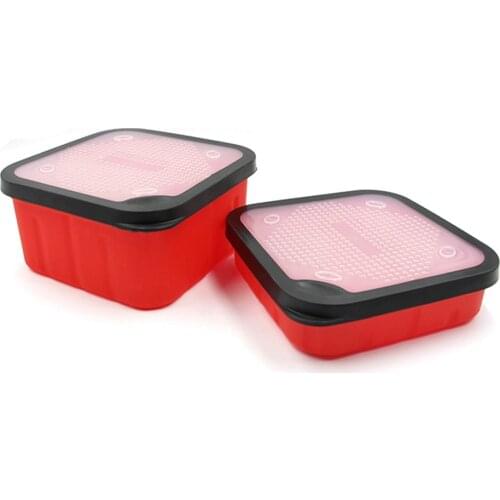 Fishing Maggot Live Bait Boxes Lids Red Insect Storage Bloodworms Container Breathable Fresh Carp Accessories S/L Tackle Pesca