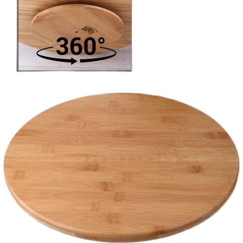 Bamboo Rotating Standing Lux 36 cm Presentation Saucer Stylish Kitchen Product Wooden Rotating Plate High Quality Lazy Susan Cheese Charcuterie dish
