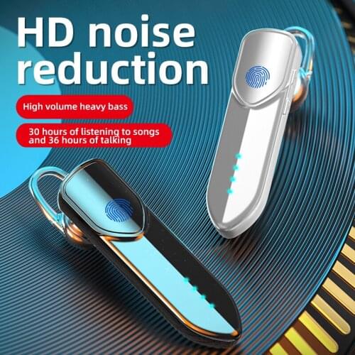 V19S Bluetooth Headset Fingerprint Touch Control Self-Contained Battery Display Business Version 5.0 Bluetooth Headset