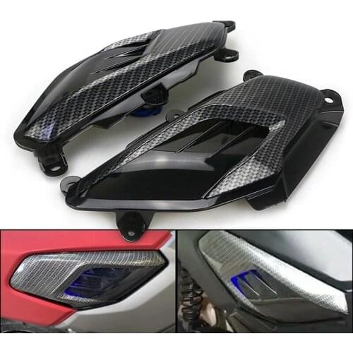 Motorcycle LED Side Vent Cover Light Carbon Fiber Case for Yamaha NMAX 125 155 2013-2020