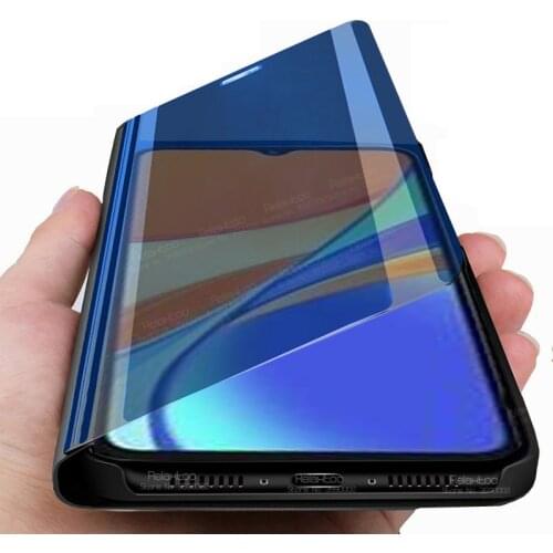 Redmi 9c case Smart Mirror Flip Cases For xiaomi redmi 9c 9 c redmi9c xiomi redmy 9c Stand phone Magnetic Cover coque fundas