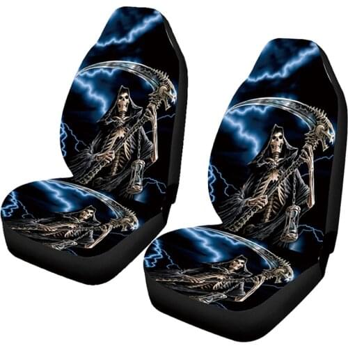 Skull Front Seat Cover For Cars Van Nonslip Interior Cushion Pad Mat Blanket For Auto Chair Protection Driver For VW volvo xc90