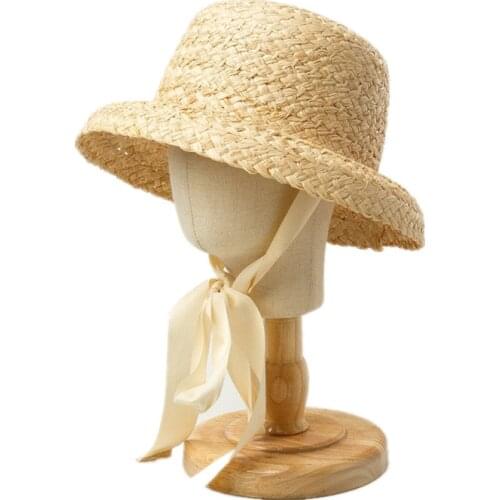 French childrens pot cover straw hat sweet sunhat baby photography props baby girl hat newborn baby girl