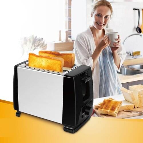 Household Automatic Bread Toaster Baking Breakfast Machine Stainless Steel 2 Slices Slots Bread Maker Kitchen Toasters Machine