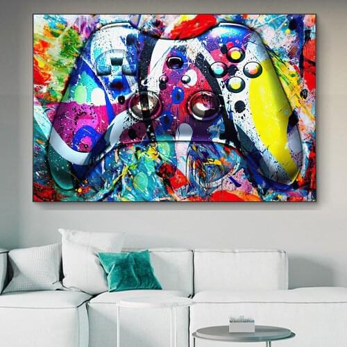 Graffiti Gamepad Leisure Art Posters A Prints Child Bedroom Decor Gift Color Canvas Wall Painting For Living Room Decor Pictures