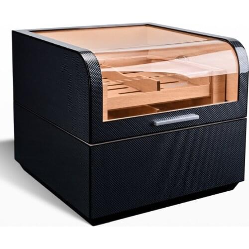 CIGARLOONG Gigar Humidor Box With Hygrometer Humidifer Luxury Gigar Display Box Fit 220 Cigars Cedar Wood Cigar Travel Humidor