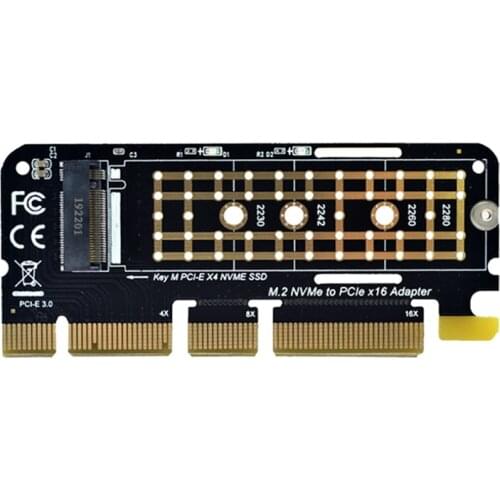 M.2 NVME To PCI-E 3.0 4x 8x 16x Solid State Drive Riser Expansion Card SSD Solid-state Drive Adapter Support NVME M.2 Hard Disk