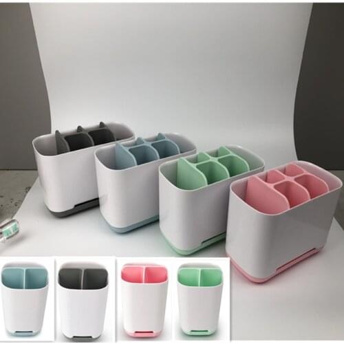 Multi-funct Toothbrush Holder Shaving Makeup Brush Teeth brush Toothpaste Holder Organizer Case Stand Bathroom Accessories