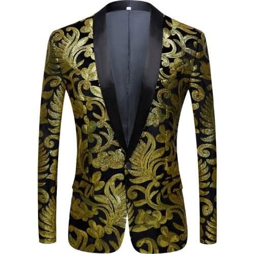 Mens Black laser Sequin Fashion Shawl Lapel Royal Black Velvet Floral Shiny Sequins Blazers Wedding Groom Prom Singers Suit Jack