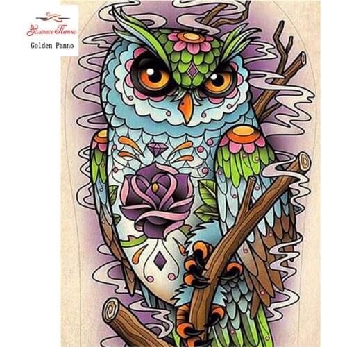 Full Drill Square Diamond 5D DIY Diamond Painting"Cute owl"Diamond Embroidery Cross Stitch Rhinestone Mosaic Painting 12