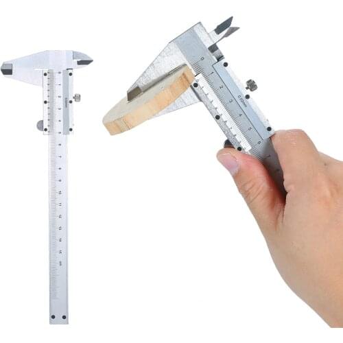 6" Metal 0-150mm 0.02mm Professional Stainless Steel Vernier Caliper Measuring Tool Sliding Depth Gauge Ruler Micrometer