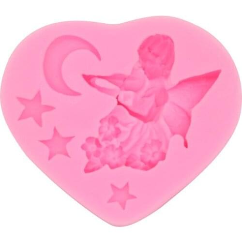 Violin Angel Fondant Liquid Silicone Mold 15-320 for Moon and the Stars