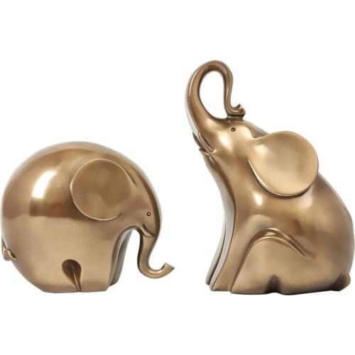 Elephant Animal Married Friend Gift Business Office Desk Abstract Ornament Animal Adornment Decoration Home Decor Display Statue