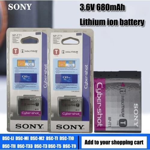 SONY Original 3.6v NP-FT1 NP FT1 NPFT1 680mah Lithium Rechargeable Battery DSC T11 T5 T9 T10 T3 T33 T1 L1 M1 M2 T1 Camera Cells