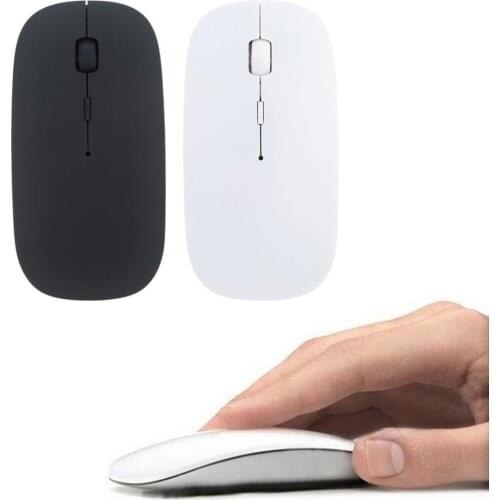 Ultra Thin 1600 DPI USB Optical Wireless Computer Mouse 2.4G Receiver Magic Mice Super Slim Mouse for Mac PC Laptop NO Bluetooth