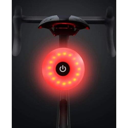 Bike Light Waterproof Rear Tail Light Led Usb Rechargeable 5 Lighting Modes Mtb Night Safety Warning Cycling Light