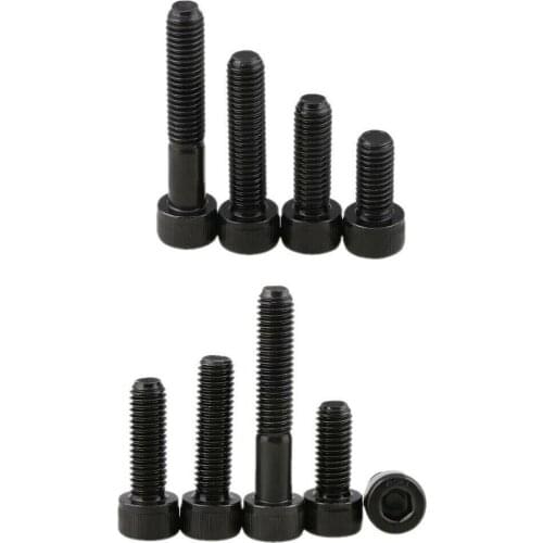 5pcs M5 black hexagon socket screws 12.9 level high strength cup head bolt screws half thread