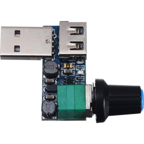 High Quality USB Fan Stepless Speed Controller Regulator Speed Variable Switch Module 5V to 12V