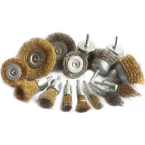 YEODA Wire Brush Copper Wire Brush 6mm Shank Steel Wire Wheel Electric Drill Grinding Mill Wheel Derusting Polishing Brush