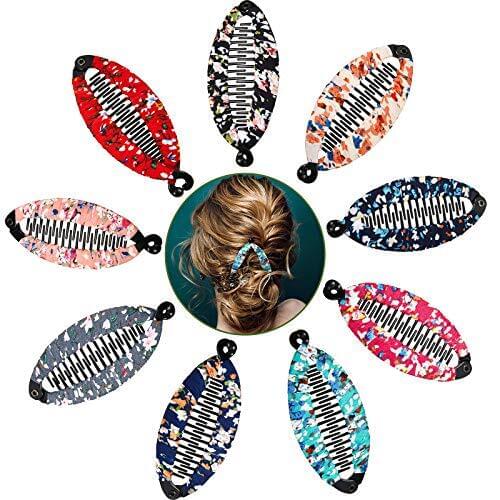 Banana Hair Clip Floral Hair Claws Bohemia Style Wrapped Cloth Hair Comb Clips Fish Shape Grips Clamp Hair Accessories Girls 301