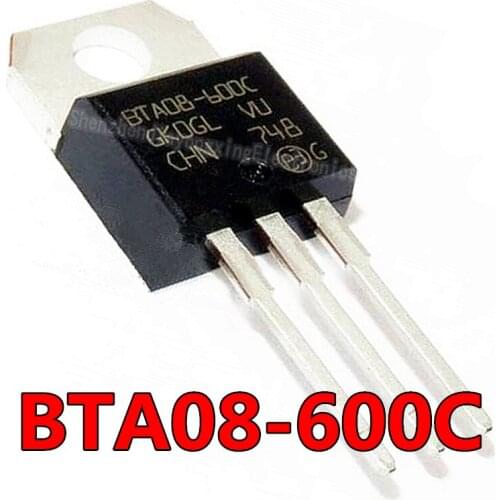 10PCS BTA08-600C TO-220 BTA08-600 TO-220 BTA08 08-600C new and original IC