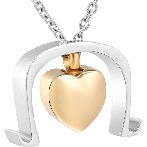 11.11 You Hold My Heart Forever Gold Heart Cremation Urn Pendant for Ashes,Stainless Steel Funeral Jewelry for Memorial