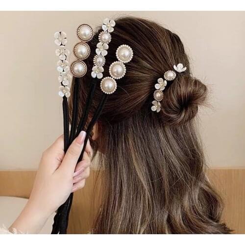 2021 Lady Vintage Bow-knot Head Hair Tools Lazy Fluffy Plush Wave Point Solid Color Headwear Hair Accessories Scrunchie