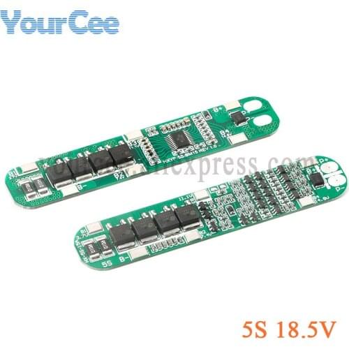 5S 18.5V 15A Li-ion Lithium Battery 18650 Charger PCB BMS 25V 5 Cells Protection Board Module Integrated Circuits