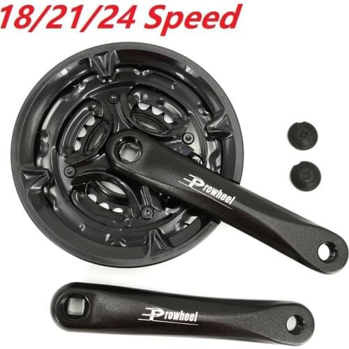 6-7-8 Speed MTB Mountain Bike Crankset 42-34-24T Chainwheel Chainring 170mm Crank 18-21-27 Speed Bicycle Part