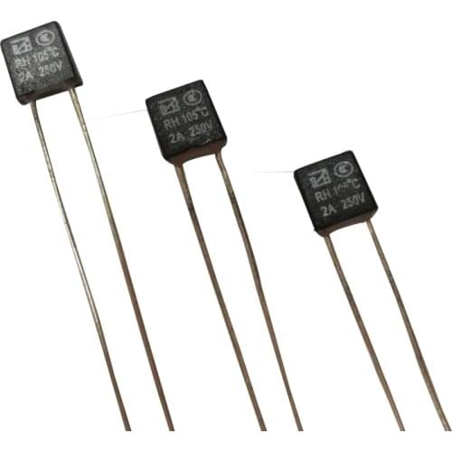 Black Square Fan Motor 2A 250V Thermal fuse LED Fues 92 95 105 110 115 120 125 130 135 140 145 150 degree Temperature Switche