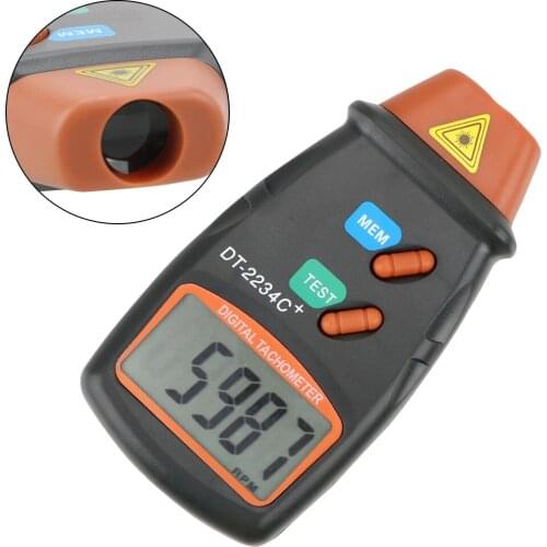 LEEPEE Digital RPM Meter Tach Laser Tachometer Non Contact Laser Photo Tachometer Car Speedometer Speed Gauge Handheld