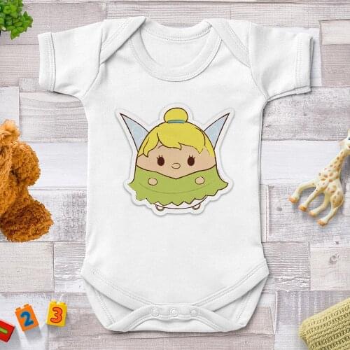 Lovely Disney Cartoon Printed Baby Clothes Newborn Summer Tops Jumpsuits Baby Girl Baby Boy Bodysuit Infant Tee Shirts 0-24M